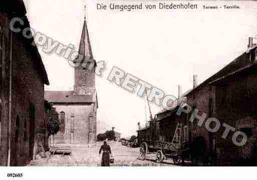 Ville de TERVILLE, carte postale ancienne