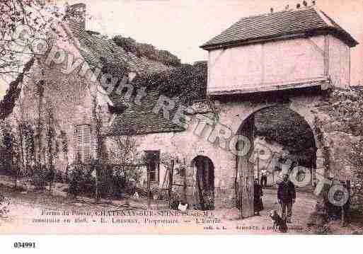 Ville de CHATENAYSURSEINE, carte postale ancienne