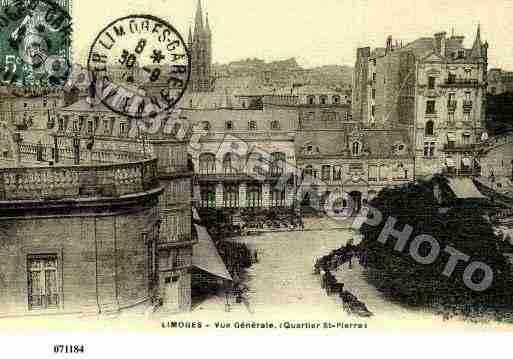 Ville de LIMOGES, carte postale ancienne