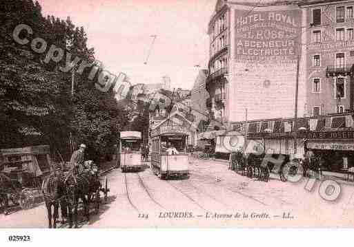 Ville de LOURDES, carte postale ancienne