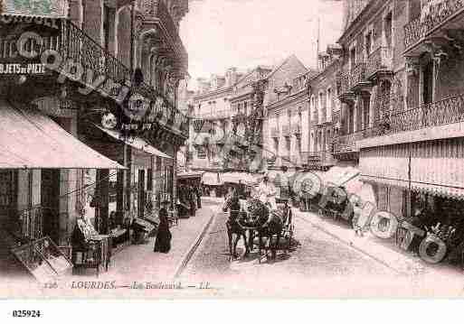 Ville de LOURDES, carte postale ancienne