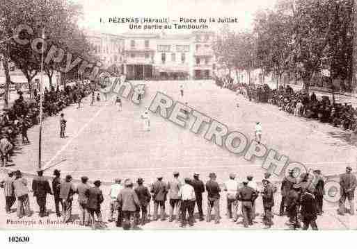 Ville de PEZENAS, carte postale ancienne