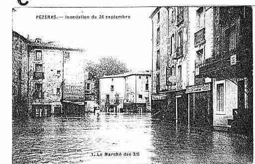 Ville de PEZENAS, carte postale ancienne