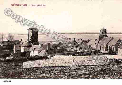 Ville de REGNEVILLESURMER, carte postale ancienne