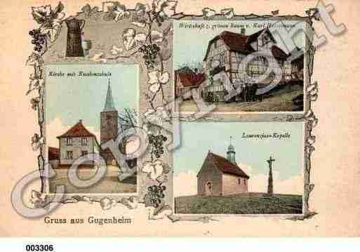 Ville de GOUGENHEIM, carte postale ancienne