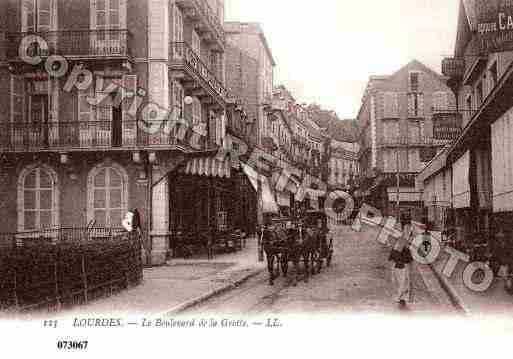 Ville de LOURDES, carte postale ancienne