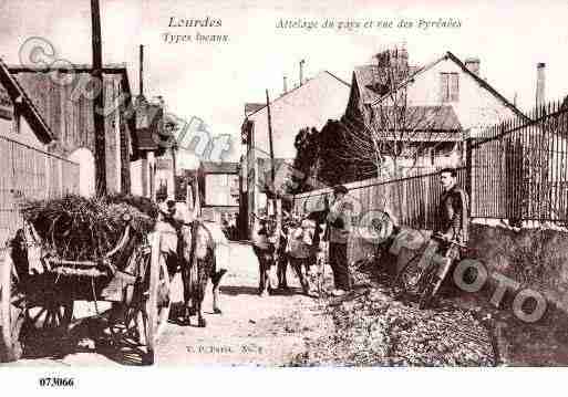 Ville de LOURDES, carte postale ancienne
