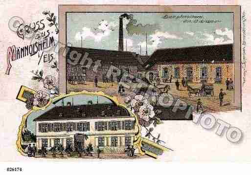 Ville de MAENNOLSHEIM, carte postale ancienne