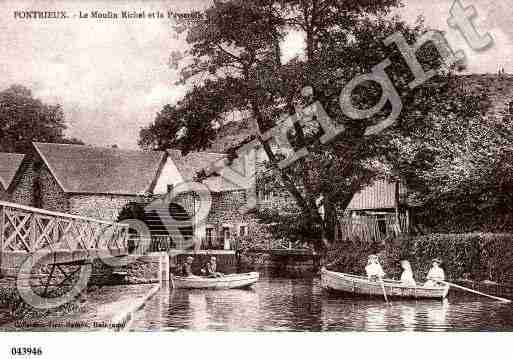 Ville de PONTRIEUX, carte postale ancienne