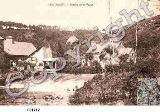 Ville de PONTRIEUX, carte postale ancienne