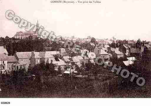 Ville de GORRON, carte postale ancienne
