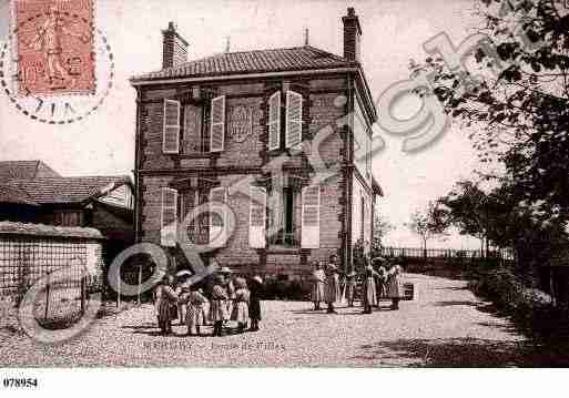 Ville de MERGEY, carte postale ancienne