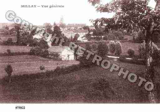 Ville de MILLAY, carte postale ancienne