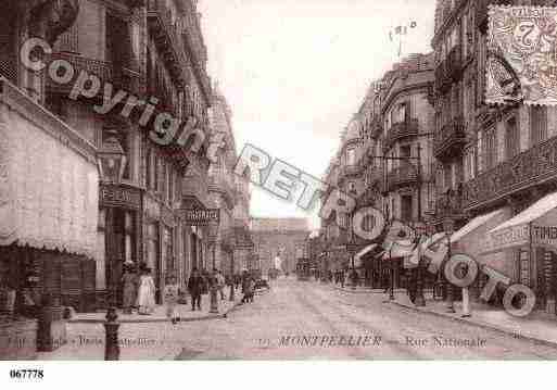 Ville de MONTPELLIER, carte postale ancienne