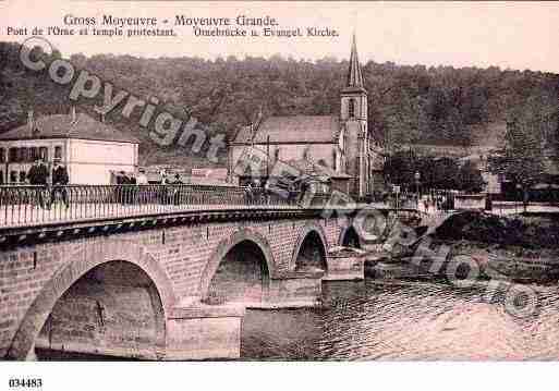 Ville de MOYEUVREGRANDE, carte postale ancienne