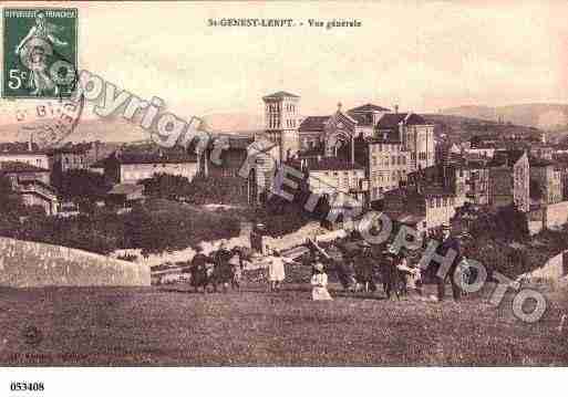 Ville de SAINTGENESTLERPT, carte postale ancienne