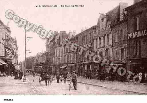 Ville de BERGERAC, carte postale ancienne