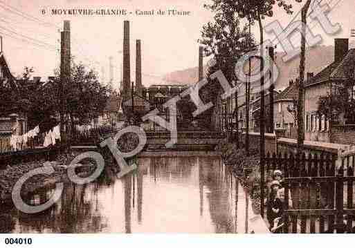 Ville de MOYEUVREGRANDE, carte postale ancienne