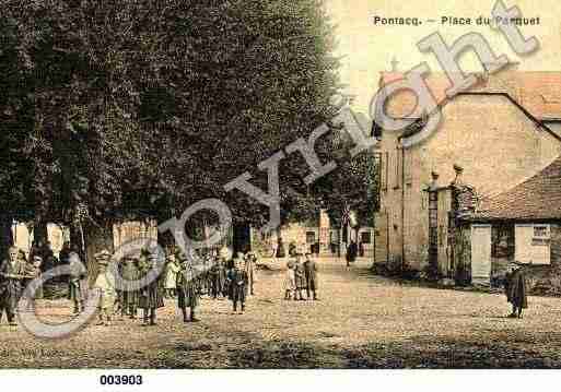 Ville de PONTACQ, carte postale ancienne