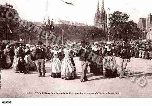 Ville de QUIMPER, carte postale ancienne