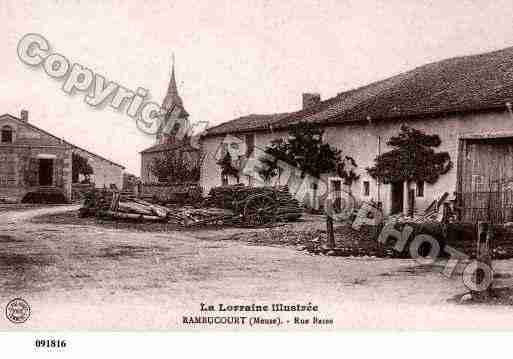 Ville de RAMBUCOURT, carte postale ancienne