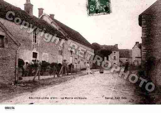 Ville de SALIVES, carte postale ancienne