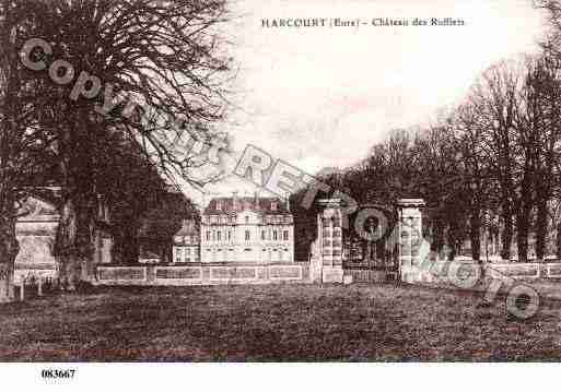 Ville de HARCOURT, carte postale ancienne
