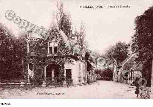 Ville de HEILLES, carte postale ancienne