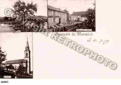 Ville de MARSPICH, carte postale ancienne