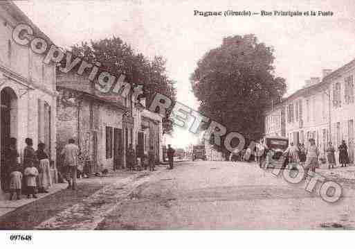 Ville de PUGNAC, carte postale ancienne