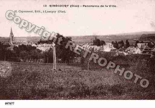 Ville de RIBECOURTDRESLINCOURT, carte postale ancienne