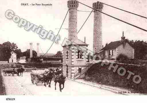 Ville de GRAY, carte postale ancienne