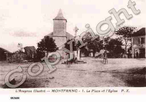 Ville de MONTFRANC, carte postale ancienne