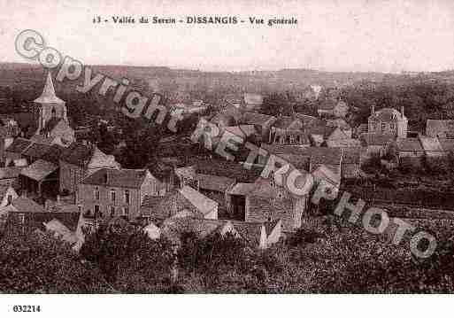 Ville de DISSANGIS, carte postale ancienne