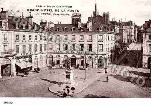 Ville de PAU, carte postale ancienne