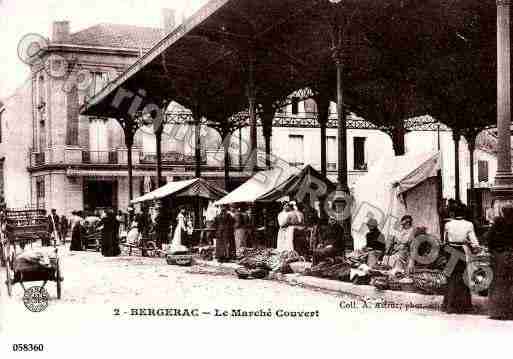 Ville de BERGERAC, carte postale ancienne