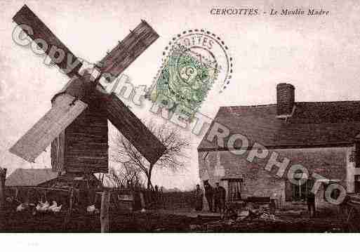 Ville de CERCOTTES, carte postale ancienne