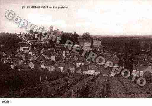 Ville de CHATELCENSOIR, carte postale ancienne