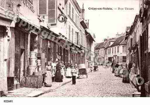 Ville de CREPYENVALOIS, carte postale ancienne