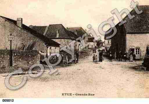 Ville de ETUZ, carte postale ancienne