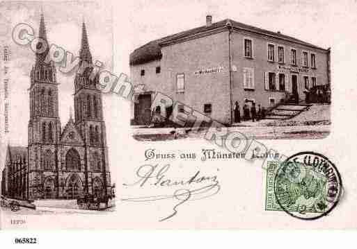 Ville de MUNSTER, carte postale ancienne