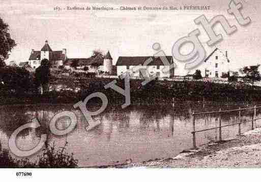 Ville de PREMILHAT, carte postale ancienne