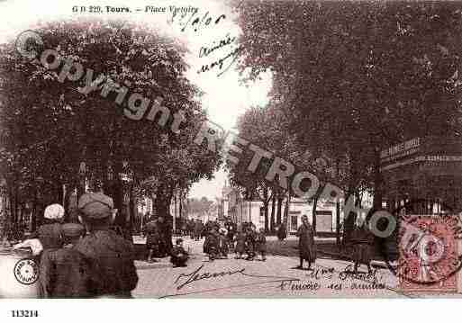 Ville de TOURS, carte postale ancienne