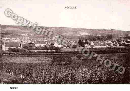 Ville de ACCOLAY, carte postale ancienne