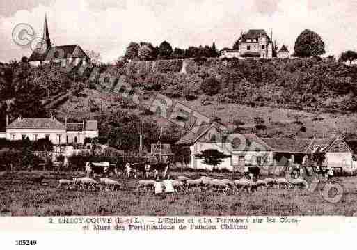 Ville de CRECYCOUVE, carte postale ancienne