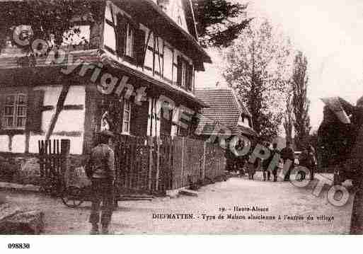 Ville de DIEFMATTEN, carte postale ancienne