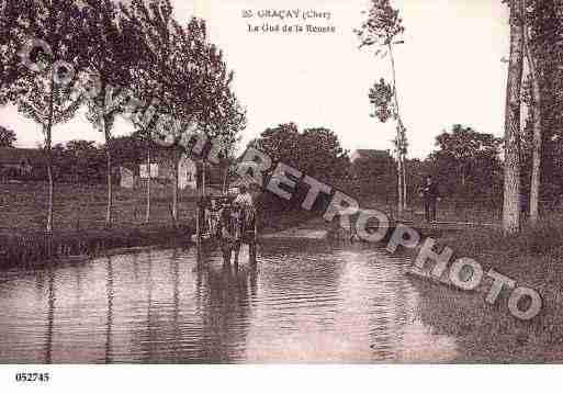 Ville de GRACAY, carte postale ancienne