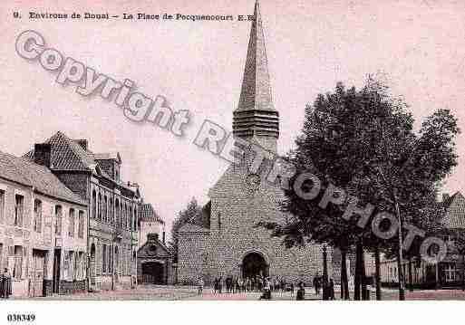 Ville de PECQUENCOURT, carte postale ancienne