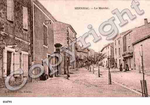 Ville de SERNHAC, carte postale ancienne