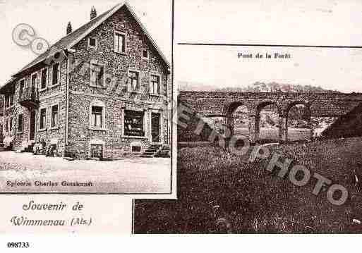 Ville de WIMMENAU, carte postale ancienne